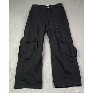BDG Urban Outfitters Cargo Pants Women Size 2 Waist 28" Black Baggy Pockets